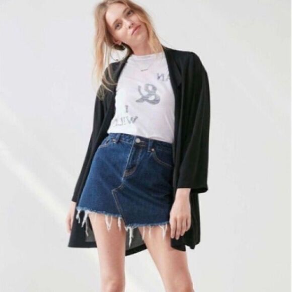 Urban Outfitters BDG Blue Pelmet Mini Skirt Small - Picture 2 of 9